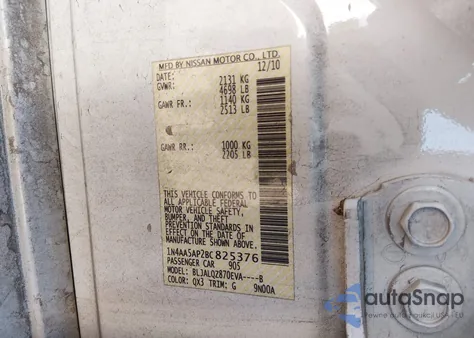 2011 Nissan Maxima 3.5 S from USA, damaged, VIN 1N4AA5AP2BC825376